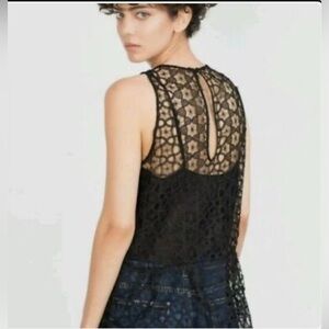 Zara Black Lace Top